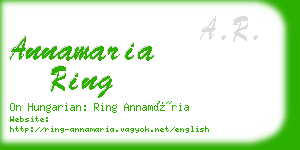 annamaria ring business card